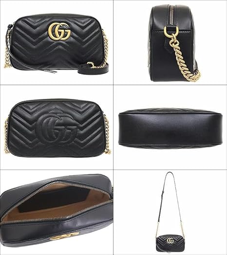 GUCCI ブラック GGパターン ショルダーバッグ GUCCI ブラック GGパターン ショルダーバッグ
